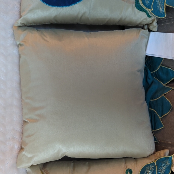 MARLO LORENZ | Embroidered Sequined Peacock Vintage Throw Pillow - Picture 4 of 11